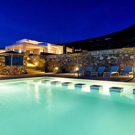 Outstanding New With Great Pool Area And Panoramic Sea View Villa Angairiá